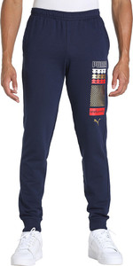 PUMA xONE8 Gold Foil Printed Men Blue Track Pants