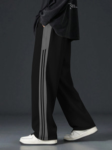 KAJARU Colorblock Men Black Track Pants - Image 5