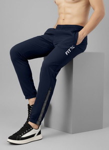 Cruister Solid, Printed Men Dark Blue Track Pants