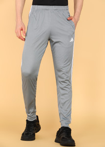 ADIDAS Striped Men Grey Track Pants