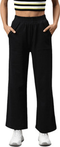 LAABHA Solid Women Black Track Pants