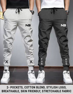 Conway Printed Men Grey, Grey Track Pants