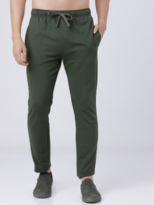 HIGHLANDER Solid Men Green Track Pants