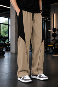 KISURA Colorblock Men Beige Track Pants - Image 5