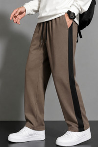 Yazole Striped Brown Track Pants - Image 3