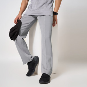 Ajile By Pantaloons Solid Men Grey Track Pants