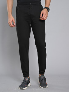 किल्नेर पुरुषों के लिए ग्राफिक प्रिंट काला ट्रैक पैंट