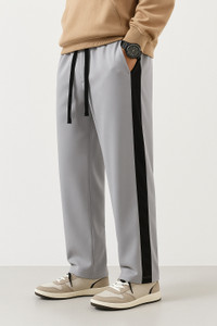 NFTrenzify Striped Men Grey Track Pants