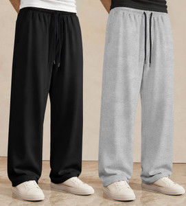 Viktor Men Black, Grey Track Pants Pack of 2 - Image 6
