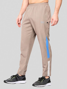 BeatWide Solid, Colorblock Men Silver Track Pants