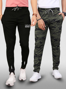 VeBNoR Solid Men Black, Green Track Pants