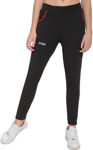 DYWER Self Design Women Black Track Pants