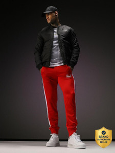 PUMA Iconic T7 Track Pants PT Colorblock Men Red Track Pants
