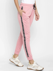 Alan Jones Solid Women Pink Track Pants