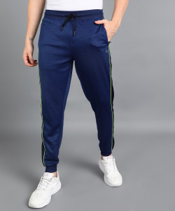 Adrenex Colorblock Men Dark Blue Track Pants