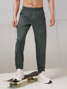 TECHNOSPORT Solid Men Green Track Pants