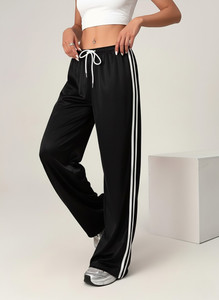 Dockstreet Solid Women Black Track Pants