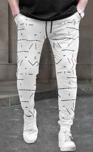 TRIPR Solid Men White Track Pants