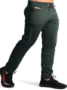 KHOZI Solid Men Green Track Pants