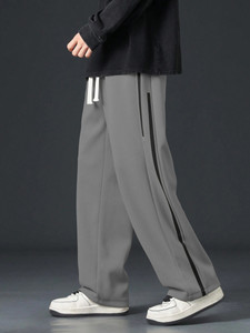 KAJARU Men Grey Colorblock Track Pants - Image 1