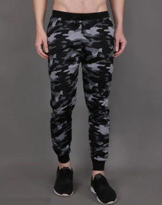 Royal Cruzz Printed Men Black Track Pants