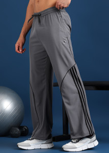 GNOCKFACE Men Grey Striped Track Pants - Image 2