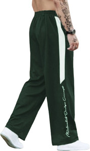 CULISH Striped Men Dark Green Track Pants
