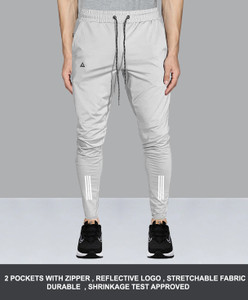 AVOLT Solid Men White Track Pants