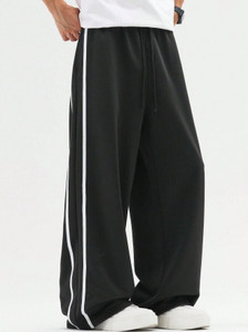coastal clothier Striped Men Black Track Pants