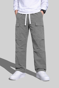 PRAVAHA Men Grey Track Pants - Image 5