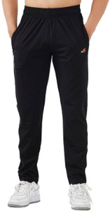 JRCY Solid Men Black Track Pants