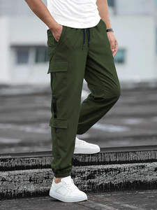 DEVICE OF HOVID FASION Solid Men Olive Track Pants