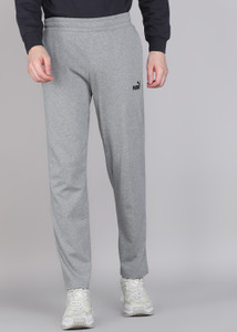 PUMA Solid Men Grey Track Pants