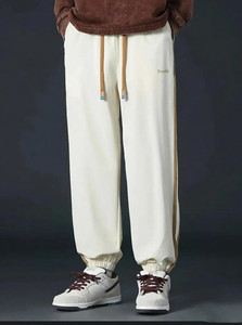 HFTRAKZWEAR Striped Men Beige Track Pants
