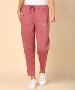Alan Jones Printed Women Pink Track Pants