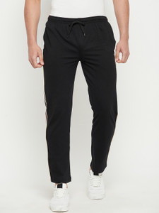 DUKE Solid Men Black Track Pants