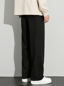 Dockstreet Loose Fit Men Black Trousers