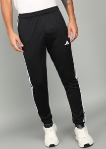 ADIDAS Striped Men Black Track Pants