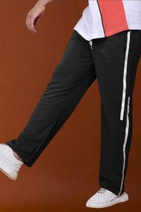 Yazole Solid Men Black Track Pants - Image 5