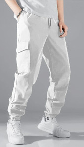 VGS Solid Men White Track Pants