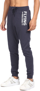 FLYING MACHINE Printed Men Blue Track Pants