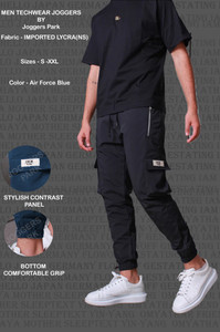 Joggers Park Printed Men Black Track Pants