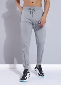 Force NXT Solid Men Grey Track Pants