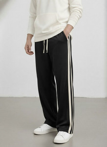 KEESUN Striped Men Black Track Pants