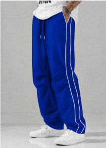 MODESHIFT Striped Blue Track Pants - Image 6