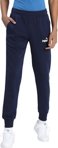 PUMA ESS Slim Pants Solid Men Blue Track Pants