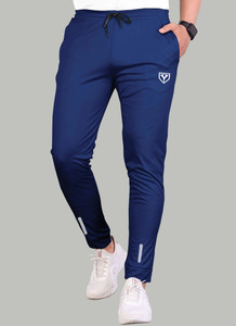 Yazole Solid Men Dark Blue Track Pants