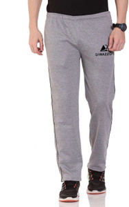 Diwazzo Striped Men Grey Track Pants