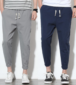 MK BROTHERS Solid Men Grey, Blue Track Pants