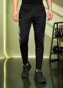 Lemona Colorblock Men Black Track Pants